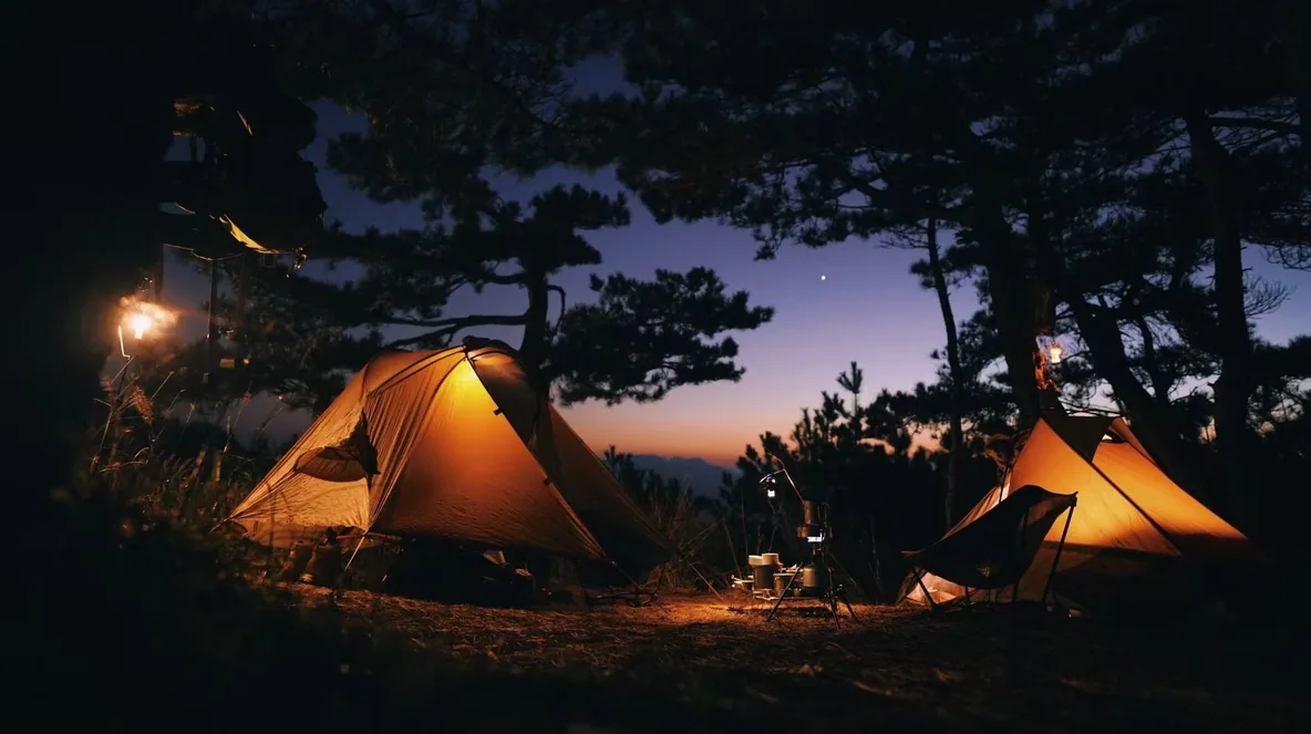 夜晚露营场景